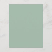 D'accompagnement Sage Green QR code Carte de détails du mariage bot (Dos)