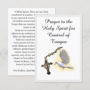 D'accompagnement Saint-Esprit Contrôle de la parole Carte de prière