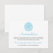 D'accompagnement Sand Dollar Beach Mariage Carte d'hébergement (Devant / Derrière)