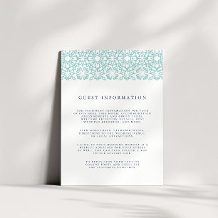 D'accompagnement Santorin Mariage Détails Carte de boîtier Aqua