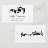 D'accompagnement Script d'écriture manuscrite en gras sur les carte (Devant / Derrière)