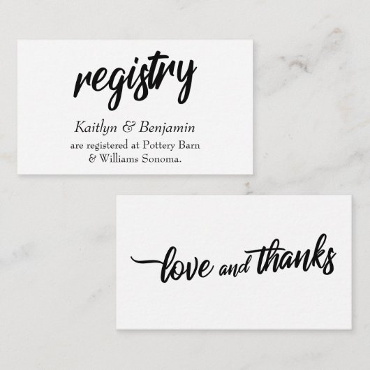 D'accompagnement Script d'écriture manuscrite en gras sur les carte (Devant / Derrière)