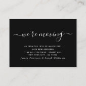 D'accompagnement Script simple avec photo, carte de changement d'ad (Devant)