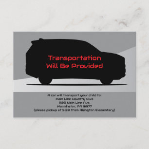 D'accompagnement Service de voiture Partie carte de bus transport S