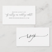 D'accompagnement Simple Calligraphie Mariage RSVP Carte en ligne (Devant / Derrière)