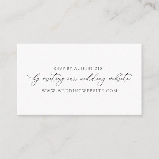 D'accompagnement Simple Calligraphie Mariage RSVP Carte en ligne (Devant)