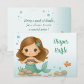 D'accompagnement Simple carte de mermaid mignonne (Devant / Derrière)