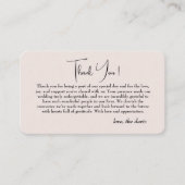 D'accompagnement simple carte de remerciements de fleurs de cerisie (Devant)