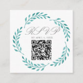 D'accompagnement Simple carte de réponse de mariage à motif botaniq (Devant)