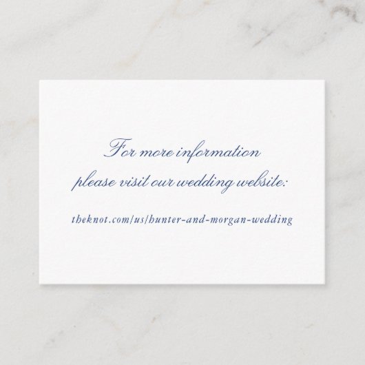 D'accompagnement Simple Elégant Mariage Site Web Insérer une carte (Devant)