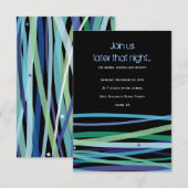 D'accompagnement Simple Lines Bat Bar Mitzvah Party Carte de récept (Devant / Derrière)