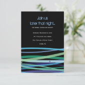 D'accompagnement Simple Lines Bat Bar Mitzvah Party Carte de récept (Debout devant)