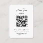 D'accompagnement Simple moderne RSVP avec carte de boîtier de code  (Devant)