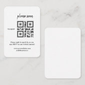 D'accompagnement Simple moderne RSVP avec carte de boîtier de code (Devant / Derrière)