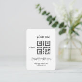 D'accompagnement Simple moderne RSVP avec carte de boîtier de code (Debout devant)