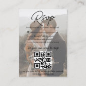 D'accompagnement simple photo mariage rsvp code qr carte de boîtier (Devant)