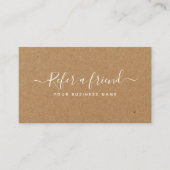 D'accompagnement Simple Script Rustic Country Kraft Carte de référe (Devant)
