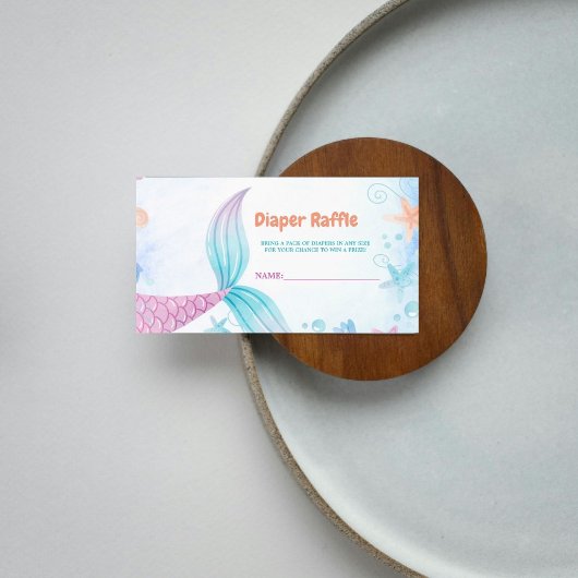 D'accompagnement Sirène sous la mer Carte de demande de raffle de c