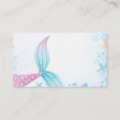 D'accompagnement Sirène sous la mer Carte de demande de raffle de c (Dos)