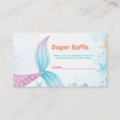 D'accompagnement Sirène sous la mer Carte de demande de raffle de c (Devant)