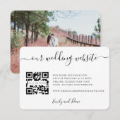 D'accompagnement Site mariage Carte de boîtier photo CODE QR (Devant / Derrière)