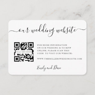 D'accompagnement Site mariage Carte de boîtier photo CODE QR