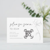 D'accompagnement Site mariage Carte de boîtier QR Code RSVP Moderne (Debout devant)