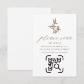 D'accompagnement Site mariage Carte de boîtier QR Code RSVP Olives (Devant / Derrière)