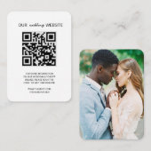 D'accompagnement Site mariage QR Code photo carte RSVP (Devant / Derrière)