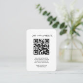 D'accompagnement Site mariage QR Code photo carte RSVP (Debout devant)