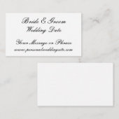 D'accompagnement Site Web mariage Insérer une carte pour les invita (Devant / Derrière)