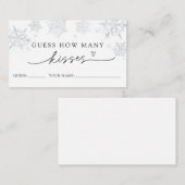 D'accompagnement Snowflakes Devine Combien De Baisers Carte De Jeu (Devant / Derrière)