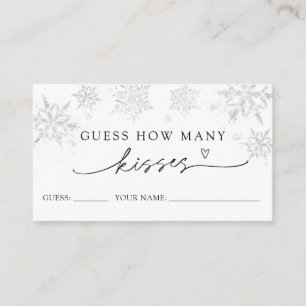 D'accompagnement Snowflakes Devine Combien De Baisers Carte De Jeu