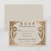 D'accompagnement SOLARA I : Carte RSVP de mariage (Devant / Derrière)