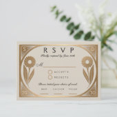 D'accompagnement SOLARA I : Carte RSVP de mariage (Debout devant)