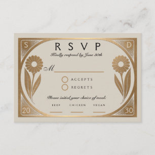 D'accompagnement SOLARA I : Carte RSVP de mariage