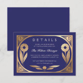 D'accompagnement SOLARA II : Carte de détails Mariage (Devant / Derrière)