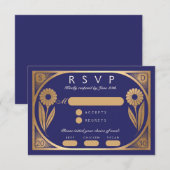 D'accompagnement SOLARA II : Carte RSVP de mariage (Devant / Derrière)