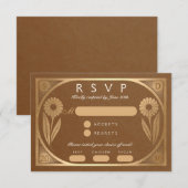 D'accompagnement SOLARA III : Carte RSVP de mariage (Devant / Derrière)