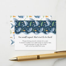 Sous la carte de demande de Baby shower de requins