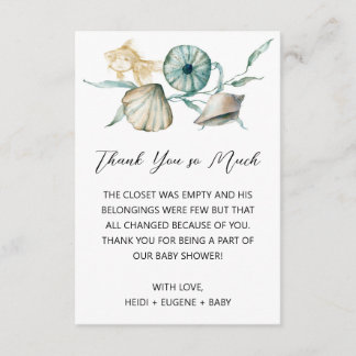 D'accompagnement Sous le Carte de remerciements du Baby shower des