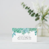 D'accompagnement Succulent site Web mariage ou carte d'information (Debout devant)