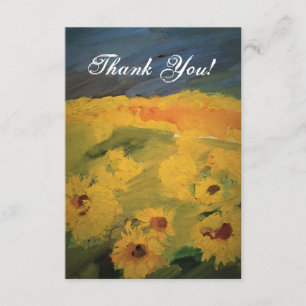 D'accompagnement Sunflower Field Art, Carte de remerciements