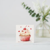 D'accompagnement Sweet Cupcake Red Hearts Carte Saint-Valentin (Debout devant)