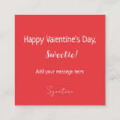 D'accompagnement Sweet In Love Cupcake Carte Saint-Valentin (Dos)