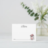 D'accompagnement Teacup & Fleurs Baby shower Carte Conseils pour ma (Debout devant)