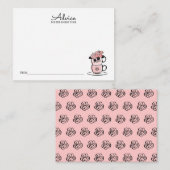 D'accompagnement Teacup & Fleurs Baby shower Carte Conseils pour ma (Devant / Derrière)