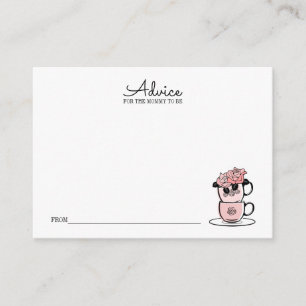 D'accompagnement Teacup & Fleurs Baby shower Carte Conseils pour ma