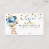 D'accompagnement Teddy Bear Boy Diaper Carte Raffle (Devant)