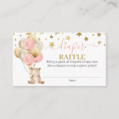 D'accompagnement Teddy Bear Girl Diaper Carte Raffle (Devant)